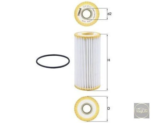 Фільтр оливи 06L115562B (OX1217D) для Skoda / VW / Audi / Seat (VAG)