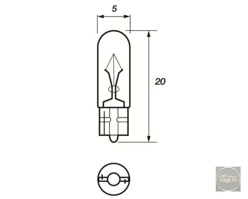 Автолампа 1.2W 12V N90051002 (1987302824) для Skoda / VW / Audi / Seat (VAG)