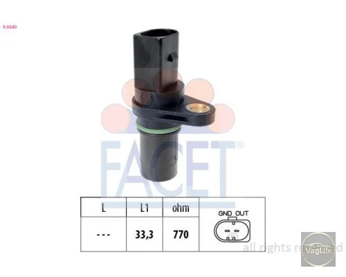 Датчик полож. колінвала 06H906433 (9.0640) для Skoda / VW / Audi / Seat (VAG)