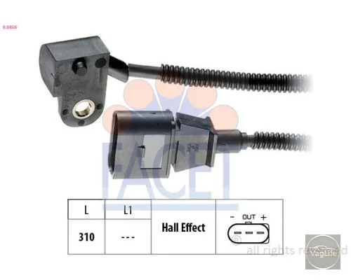 Датчик полож. распредвала 03G957147C (9.0456) для Skoda / VW / Audi / Seat (VAG)