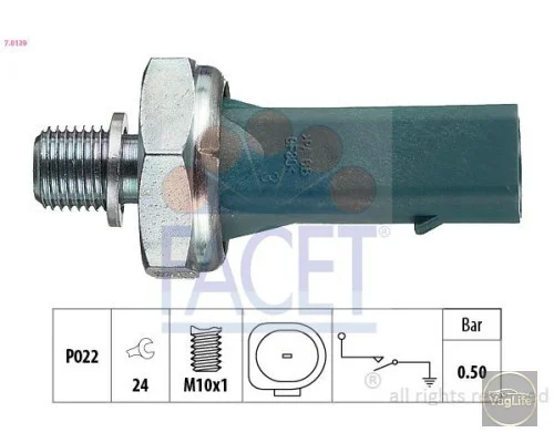 Датчик тиску оливи 036919081D (7.0139) для Skoda / VW / Audi / Seat (VAG)