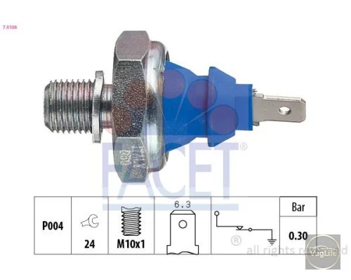 Датчик тиску оливи 028919081D (7.0108) для Skoda / VW / Audi / Seat (VAG)