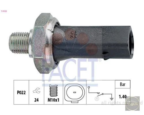 Датчик тиску оливи 030919081B (7.0138) для Skoda / VW / Audi / Seat (VAG)