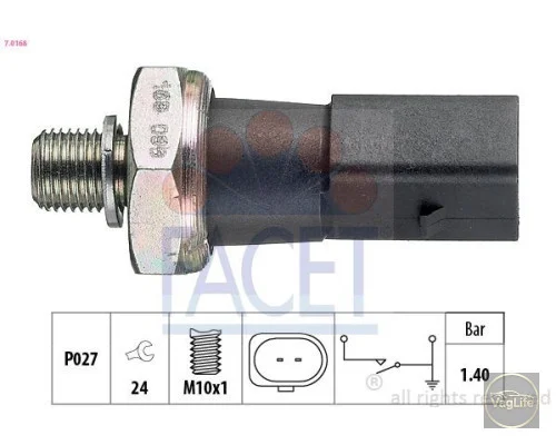 Датчик тиску оливи 06D919081B (7.0168) для Skoda / VW / Audi / Seat (VAG)