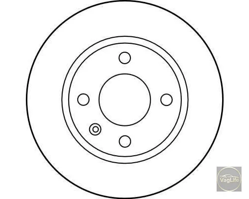 Диск гальмівний передній 115430212 (DF2775) для Skoda / VW / Audi / Seat (VAG)