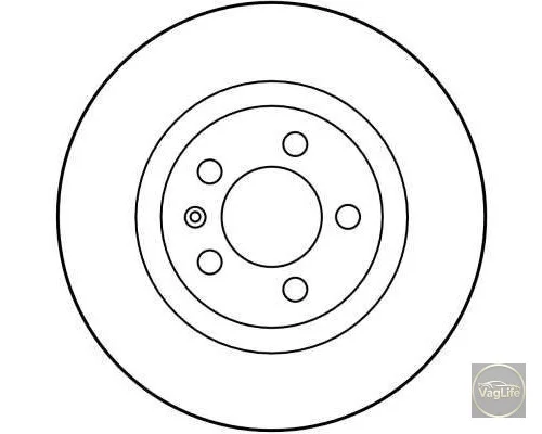 Диск гальмівний передній 1J0615301M (DF2804) для Skoda / VW / Audi / Seat (VAG)