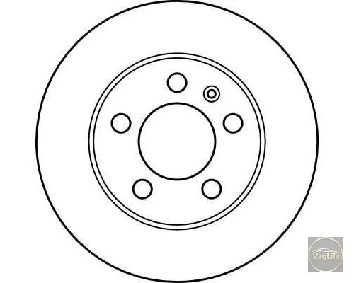 Диск гальмівний задній 1J0615601D (DF4052) для Skoda / VW / Audi / Seat (VAG)