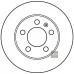 Диск гальмівний задній 1J0615601D (DF4052) для Skoda / VW / Audi / Seat (VAG)