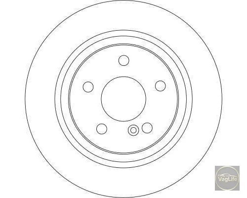 Диск гальмівний задній 1K0615601AC (DF4271) для Skoda / VW / Audi / Seat (VAG)