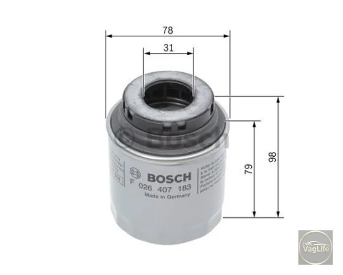 Фільтр оливи 03C115561H для Skoda / VW / Audi / Seat (VAG)