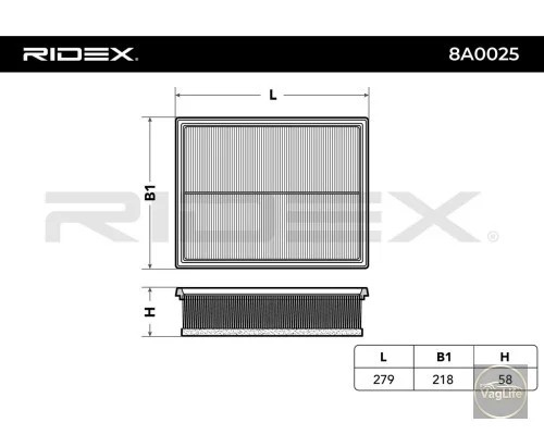 Фільтр повітря двигуна 074129620 (96204TD) для Skoda / VW / Audi / Seat (VAG)
