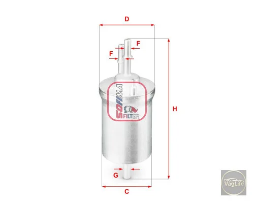 Фільтр паливний 1K0201051K (S1840B) для Skoda / VW / Audi / Seat (VAG)