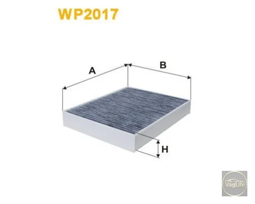 Фільтр повiтря салону 7P0819631 (WP2017) для Skoda / VW / Audi / Seat (VAG)