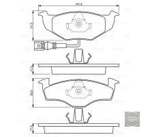 Колодки передні Fabia/Fabia II 1.2 оригінал з датчика