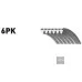 Пас генератора 036145933H (VB6PK1548) для Skoda / VW / Audi / Seat (VAG)