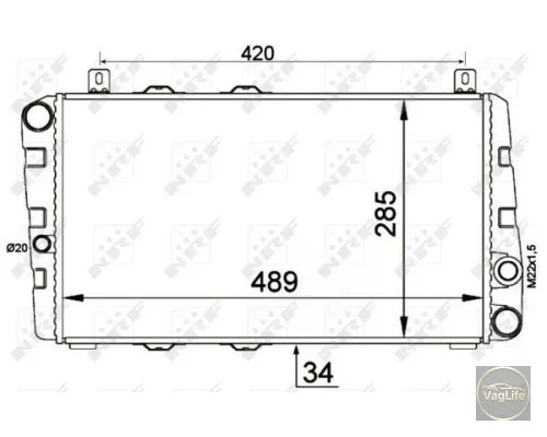 Радіатор 6U0121251 (58250) для Skoda / VW / Audi / Seat (VAG)