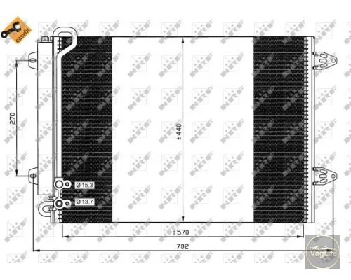 Радіатор кондиціонера 3C0820411J (35614) для Skoda / VW / Audi / Seat (VAG)