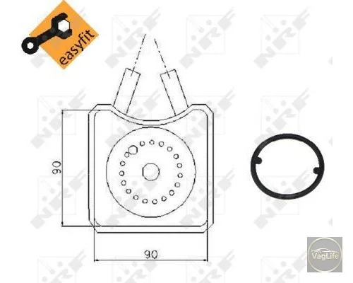 Радіатор оливний 068117021B (31305) для Skoda / VW / Audi / Seat (VAG)