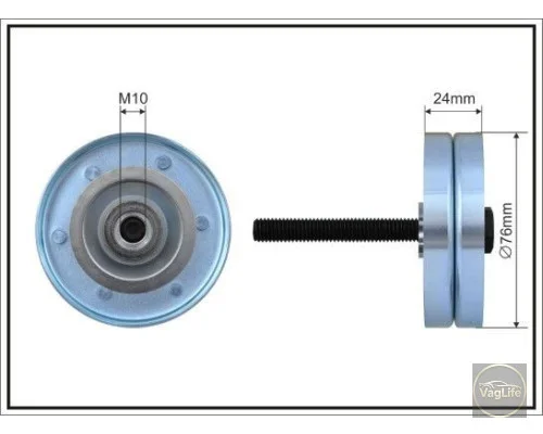 Ролик паса ген. обводний 03D145276E (252-53) для Skoda / VW / Audi / Seat (VAG)