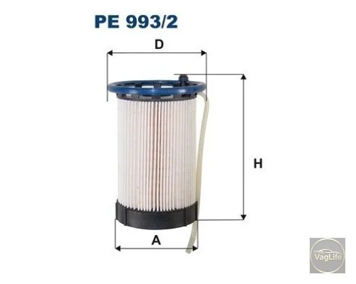 Фільтр паливний 5Q0127177C (PE993 / 2) для Skoda / VW / Audi / Seat (VAG)