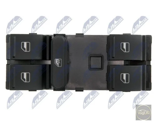 Кнопка склопід. передній лівий с ЦЗ 1Z0959858B3X1 (EWS-VW-021) для Skoda / VW / Audi / Seat (VAG)