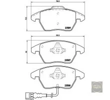 Колодки передні Octavia A5 / Superb.II Brembo (великі)