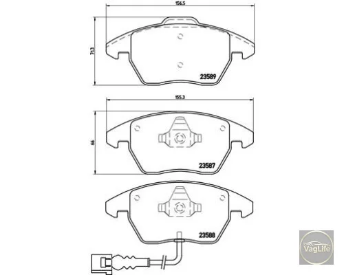 Колодки передні 5K0698151 (P85075) для Skoda / VW / Audi / Seat (VAG)