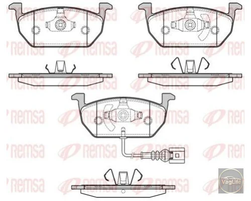Колодки передні 5Q0698151C (1601.01) для Skoda / VW / Audi / Seat (VAG)