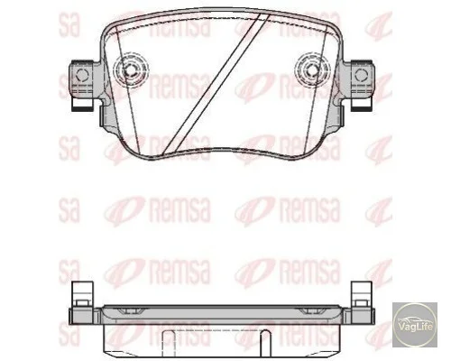 Колодки задні 5Q0698451B (1549.08) для Skoda / VW / Audi / Seat (VAG)