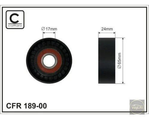 Ролик паса ген. натяжний САМ 03C145299C (189-00) для Skoda / VW / Audi / Seat (VAG)