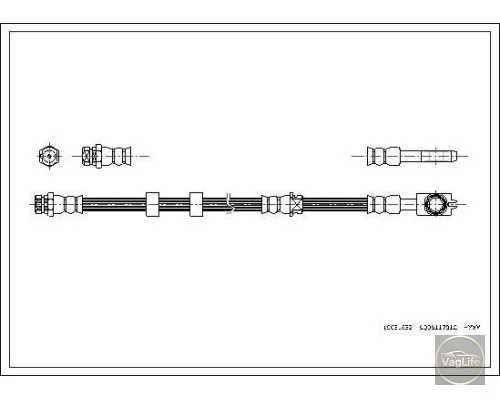 Шланг гальмівний перед 6Q0611701E (CO19031632) для Skoda / VW / Audi / Seat (VAG)