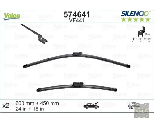 Склоочисники перед 3T1998001 (574641) для Skoda / VW / Audi / Seat (VAG)