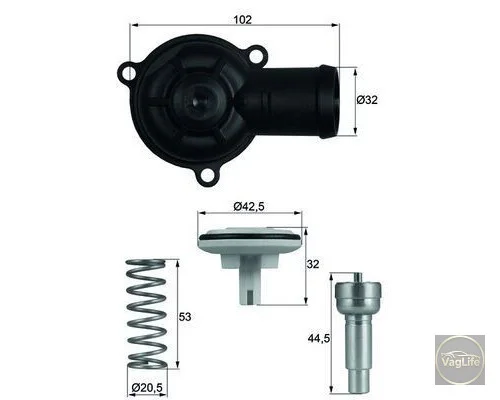 Термостат САМ 03C121110A (TI22087D) для Skoda / VW / Audi / Seat (VAG)