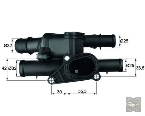 Термостат в зборі 06A121111A (TM2105) для Skoda / VW / Audi / Seat (VAG)