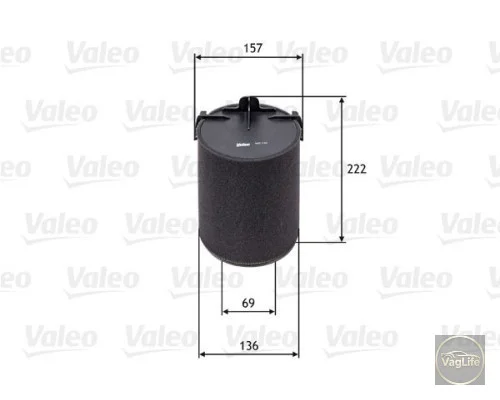 Фільтр повітря двигуна 1K0129620C (585742) для Skoda / VW / Audi / Seat (VAG)