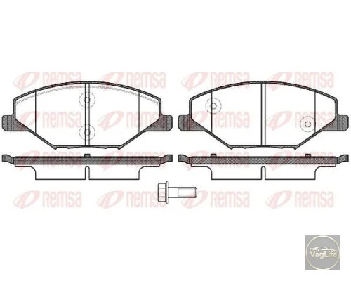 Колодки перед 6RU698151A (1553.00) для Skoda / VW / Audi / Seat (VAG)
