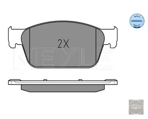 Колодки передні 7E0698151 (0252462318 / W) для Skoda / VW / Audi / Seat (VAG)