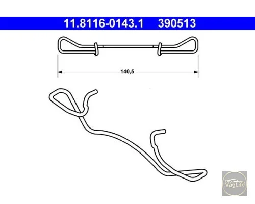 Пружинка супорта передній 4A0615269 (11.8116-0143.1) для Skoda / VW / Audi / Seat (VAG)