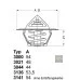 Термостат САМ 050121113C (3141.87D) для Skoda / VW / Audi / Seat (VAG)