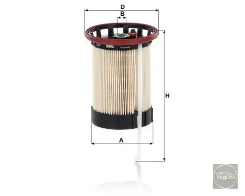 Фільтр паливний 5Q0127177C (PU8014) для Skoda / VW / Audi / Seat (VAG)
