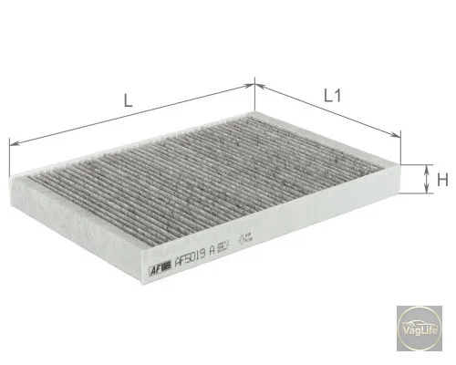 Фільтр повiтря салону 4B0819439C (AF5019a) для Skoda / VW / Audi / Seat (VAG)