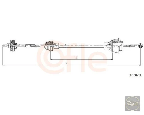 Трос зчеплення Fel 6U0721335 (621553) для Skoda / VW / Audi / Seat (VAG)