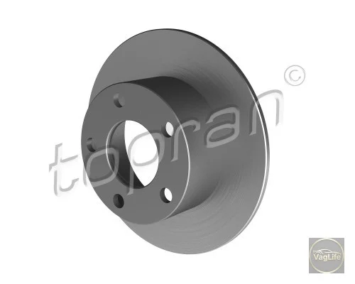 Диск гальмівний задній 4A0615601A (HP103757) для Skoda / VW / Audi / Seat (VAG)