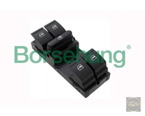 Кнопка склопід. передній лівий с ЦЗ 5J0959858AREH (B11408) для Skoda / VW / Audi / Seat (VAG)