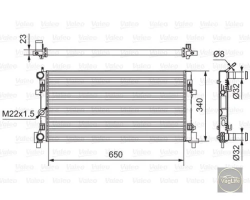 Радіатор 6R0121253 (701522) для Skoda / VW / Audi / Seat (VAG)