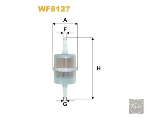 Фільтр паливний 6U0201511E (WF8127) для Skoda / VW / Audi / Seat (VAG)