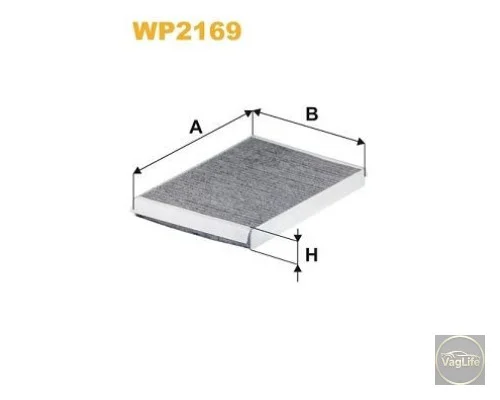Фільтр повiтря салону 4M0819439B (WP2169) для Skoda / VW / Audi / Seat (VAG)
