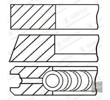 Кільця поршн.VW T4 / T5 / LT / Crafter 2.5TDi (1 порш.) Goetze 81,01