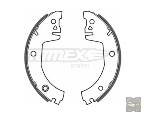 Колодки задні 115330149 (TOM2008) для Skoda / VW / Audi / Seat (VAG)