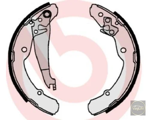 Колодки задні 1J0698525B (S85516) для Skoda / VW / Audi / Seat (VAG)
